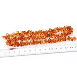 Maxbell 7x13mm Honey Brown Synthetic Amber Irregular Chip Gemstone Loose Beads 16 inch