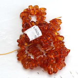Maxbell 7x13mm Honey Brown Synthetic Amber Irregular Chip Gemstone Loose Beads 16 inch