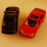 Maxbell 10Pcs Flaring Light Painted Model Cars w/ Wires Scale 1 to 100 EC100-3+Model LED Street Lamp Lights Single Head Train Layout Scenery 1:100 10pcs