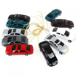 Maxbell 20x10Pcs 1:100 HO Gauge Miniature Car Model with Lights Layout Accessories