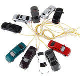 Maxbell 10 MODEL LED LIGHTS LAMP POST & 10 CARS TRAIN RAILWAY STREET DIORAMA SCENERY N