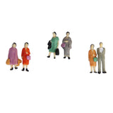 Maxbell 24 Seated+24 Standing Painted People Figures Model Trains Passanger 1:87 HO