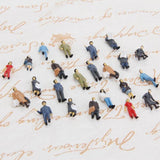 Maxbell 24 Seated+24 Standing Painted People Figures Model Trains Passanger 1:87 HO