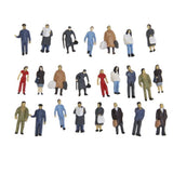 Maxbell 24 Seated+24 Standing Painted People Figures Model Trains Passanger 1:87 HO
