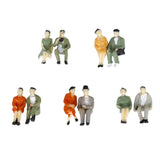 Maxbell 24 Seated+24 Standing Painted People Figures Model Trains Passanger 1:87 HO