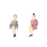 Maxbell 24 Seated+24 Standing Painted People Figures Model Trains Passanger 1:87 HO