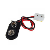 Maxbell 15xDollhouse Miniature 9V Battery Connector w/ Wire and Single Receptacle LA005
