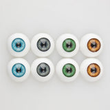 Maxbell 16Pcs Half Round Hollow Acrylic Fake Eyes Eyeballs Doll making Repair 5mm/16mm