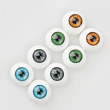Maxbell 16Pcs Half Round Hollow Acrylic Fake Eyes Eyeballs Doll making Repair 5mm/16mm
