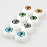 Maxbell 16Pcs Half Round Hollow Acrylic Fake Eyes Eyeballs Doll making Repair 5mm/16mm