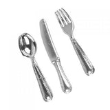 Maxbell 2 Sets 24 Stainless Steel Dollhouse Miniature Dining Tableware Fork Spoon Set