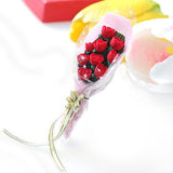 Maxbell 6x1/12 Dollhouse Miniature Clay Rose Flower Red Bouquet OP044