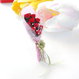 Maxbell 6x1/12 Dollhouse Miniature Clay Rose Flower Red Bouquet OP044