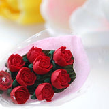 Maxbell 6x1/12 Dollhouse Miniature Clay Rose Flower Red Bouquet OP044