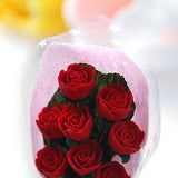 Maxbell 6x1/12 Dollhouse Miniature Clay Rose Flower Red Bouquet OP044