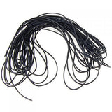 Maxbell 10yds 2mm Black Round Real Genuine Leather Jewelry Beading String+1.5mm 10m Cord