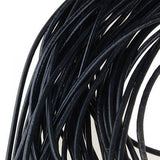 Maxbell 10yds 2mm Black Round Real Genuine Leather Jewelry Beading String+1.5mm 10m Cord