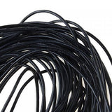 Maxbell 10yds 2mm Black Round Real Genuine Leather Jewelry Beading String+1.5mm 10m Cord