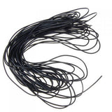 Maxbell 10yds 2mm Black Round Real Genuine Leather Jewelry Beading String+1.5mm 10m Cord