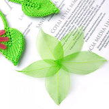 Maxbell 6x50Pcs Natural Catbrier Skeleton Leaf Leaves Card Scrapbook - Green