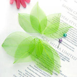 Maxbell 6x50Pcs Natural Catbrier Skeleton Leaf Leaves Card Scrapbook - Green