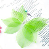 Maxbell 100x Catbrier Skeleton Green Leaves Wedding Favor Scrapbook Card DIY Green +Pink