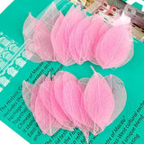 Maxbell 100x Catbrier Skeleton Green Leaves Wedding Favor Scrapbook Card DIY Green +Pink