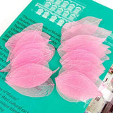 Maxbell 100x Catbrier Skeleton Green Leaves Wedding Favor Scrapbook Card DIY Green +Pink