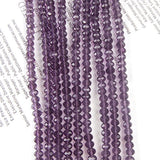 Maxbell 3x 100pcs Violet Crystal Glass Faceted loose Beads 4x6mm