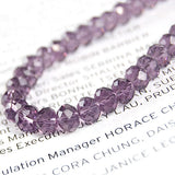 Maxbell 3x 100pcs Violet Crystal Glass Faceted loose Beads 4x6mm