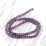 Maxbell 3x 100pcs Violet Crystal Glass Faceted loose Beads 4x6mm