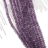 Maxbell 3x 100pcs Violet Crystal Glass Faceted loose Beads 4x6mm