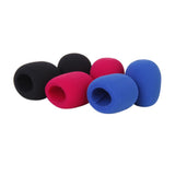 Maxbell 2x Mic Interview ABS Flag Station+ 2 Pairs Foam Microphone Covers
