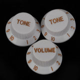 Maxbell 2sets Speed Volume Tone Control knobs For Fender   Guitar White+Black