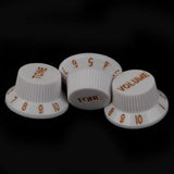 Maxbell 2sets Speed Volume Tone Control knobs For Fender   Guitar White+Black