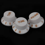 Maxbell 2sets Speed Volume Tone Control knobs For Fender   Guitar White+Black