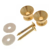 Maxbell 2 Pair (4PCs) Chromeplated & Golden Strap Lock for Acoustic Electric Guitar Bass