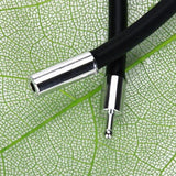 Maxbell 4pcs 3mm Black Rubber Necklace Cord Choker Jewelry Cord with Clasp 16 / 18 inch