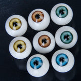 Maxbell 2 x 16Pcs 14mm 16mm Round Acrylic Doll Eyes Eyeballs for Porcelain Dolls Masks