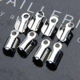 Maxbell Fashionable Silver Plated Pendant Pinch Bails 13mm Pack of 20PCS + Pack of 100PCS Folding Crimps Silver - Aladdin Shoppers