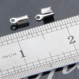 Maxbell Fashionable Silver Plated Pendant Pinch Bails 13mm Pack of 20PCS + Pack of 100PCS Folding Crimps Silver - Aladdin Shoppers