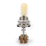 Maxbell 4x3-way Toggle Switch for Les Paul Electric Guitar - Silver w/ Cream Tip