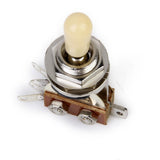 Maxbell 4x3-way Toggle Switch for Les Paul Electric Guitar - Silver w/ Cream Tip