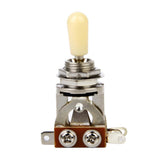 Maxbell 4x3-way Toggle Switch for Les Paul Electric Guitar - Silver w/ Cream Tip