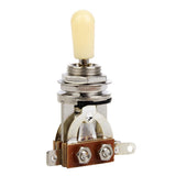 Maxbell 4x3-way Toggle Switch for Les Paul Electric Guitar - Silver w/ Cream Tip