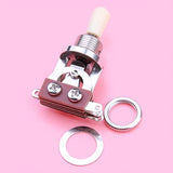 Maxbell 6x3-way Toggle Switch for Les Paul Electric Guitar - Silver w/ Cream Tip