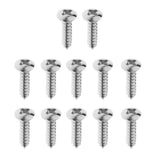 Maxbell 4 x12pcs Silver+ BLK Scratchplate Pickguard Screws For Fender Strat Tele Guitar