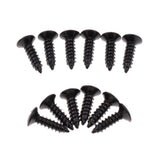 Maxbell 24pcs Scratchplate Pickguard Screws for Guitar Fender Strat Tele Silver Black