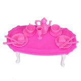 Maxbell 13pc Dining Room Dining Table Set + LCD TVMiniature for Barbie Dolls