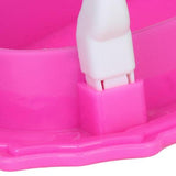 Maxbell Dining Room Furniture Dining Table Set for Barbie Doll Shocking Pink & White